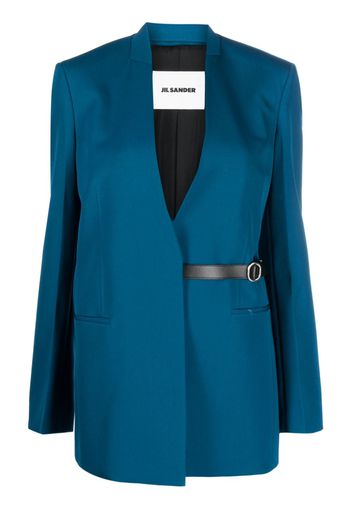 Jil Sander tailored belted single-breasted blazer - Blau