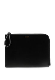 Jil Sander logo-print clutch bag - Schwarz