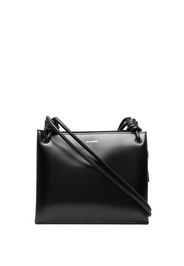 Jil Sander logo-stamp leather shoulder bag - Schwarz