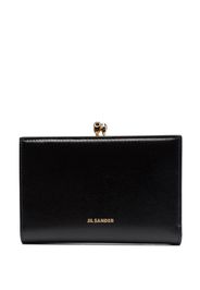 Jil Sander Goji logo clasp wallet - Schwarz