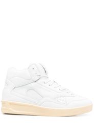 JIL SANDER gum-sole high-top sneakers - Weiß