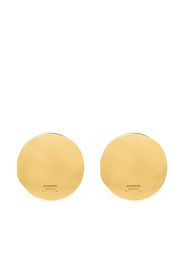 Jil Sander enamel plate earrings - Gold