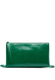 Jil Sander logo-embossed clutch bag - Grün