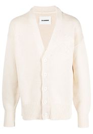 Jil Sander Cardigan mit Logo-Stickerei - Nude