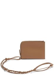 Jil Sander Tangle leather passport holder - Braun