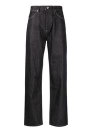 Jil Sander contrast-stitching cotton jeans - Blau