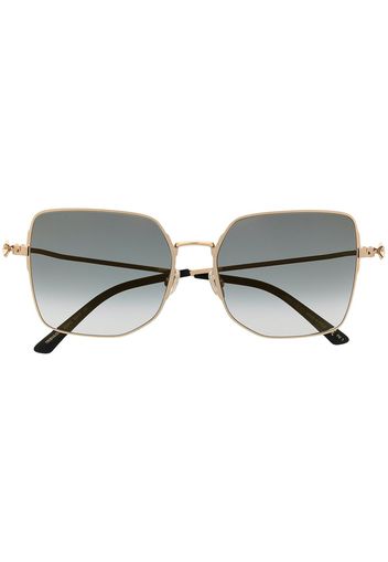 Jimmy Choo Eyewear Eckige Oversized-Sonnenbrille - Schwarz