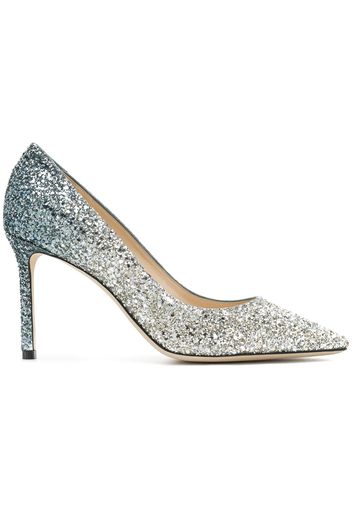 Jimmy Choo 'Romy 85' Pumps mit Glitzerapplikation - Metallisch