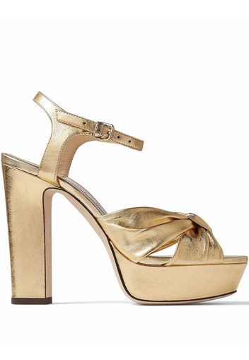 Jimmy Choo Plateau-Sandalen im Metallic-Look - Gold