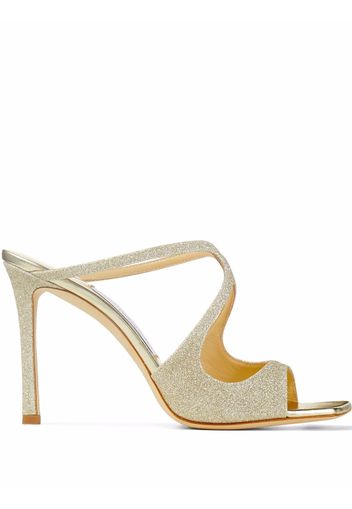 Jimmy Choo Anise 95 glitter mules - Silber