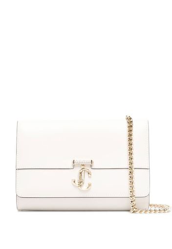 Jimmy Choo Varenne leather clutch bag - Weiß