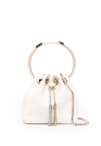 Jimmy Choo micro Bon Bon tote bag - Weiß