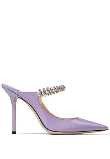 Jimmy Choo Bing Mules mit Kristallen 100mm - Violett