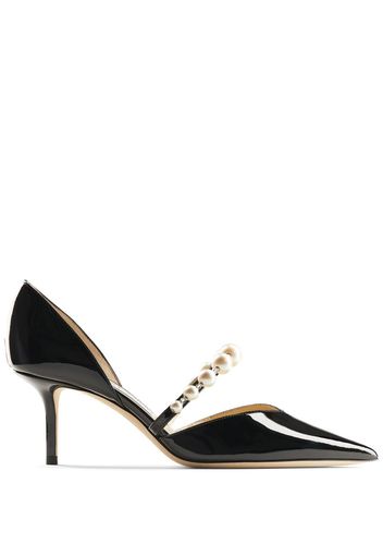 Jimmy Choo Aurelie 65mm pearl-embellished pumps - Schwarz