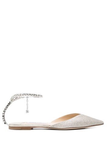 Jimmy Choo Saeda crystal-embellished pumps - Gold