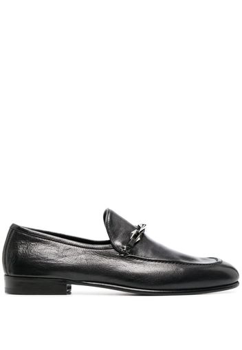 Jimmy Choo Marti Reverse leather loafers - Schwarz