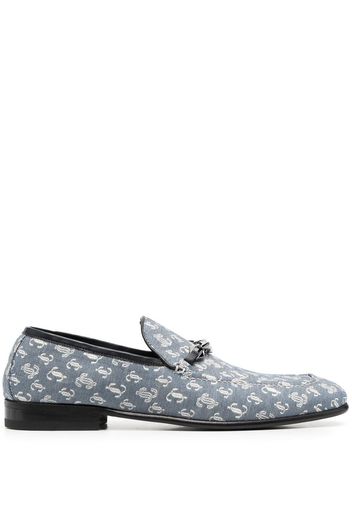 Jimmy Choo jacquard flat loafers - Blau