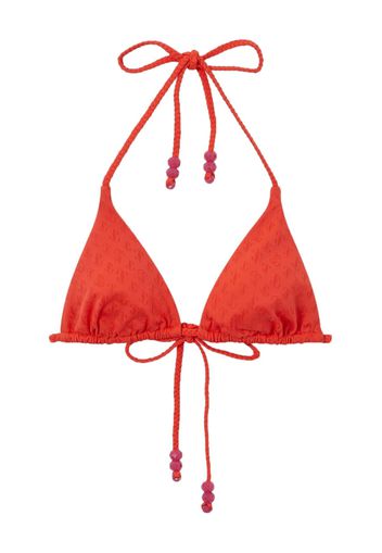 Jimmy Choo Ariah logo-print bikini - Orange