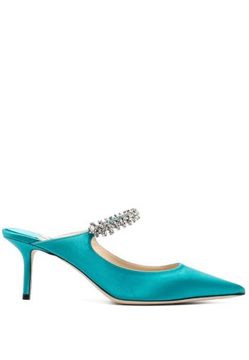 Jimmy Choo Bing 65mm crystal-embellished pumps - Blau