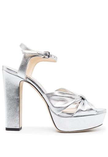 Jimmy Choo knot-detail platform sandals - Silber