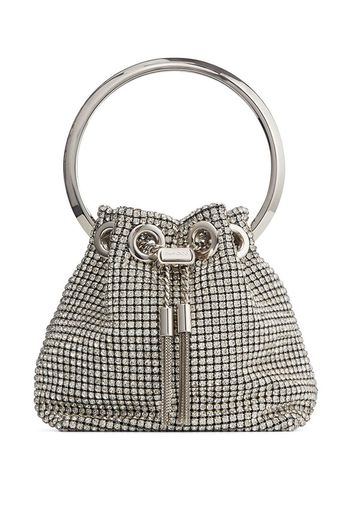 Jimmy Choo Bon Bon crystal-embellished mini bag - Silber