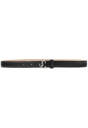 Jimmy Choo Helina logo-buckle leather belt - Schwarz