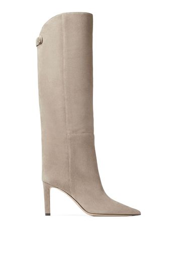 Jimmy Choo Alizze 85mm pointed-toe boots - Nude