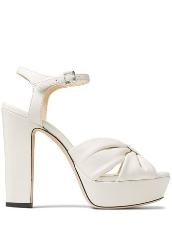 Jimmy Choo Heloise 120mm leather sandals - Weiß