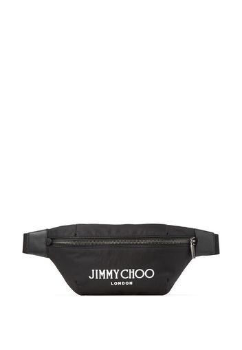 Jimmy Choo Finsley logo-print belt bag - Schwarz