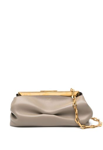 Jimmy Choo Diamond Frame leather clutch - Nude