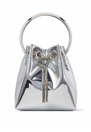 Jimmy Choo Metallic-Beuteltasche - Silber