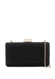 Jimmy Choo Clemmie crystal-embellished clutch - Schwarz