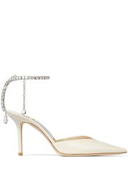 Jimmy Choo Saeda 85mm pointed pumps - Nude