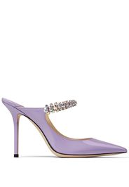 Jimmy Choo Bing Mules mit Kristallen 100mm - Violett