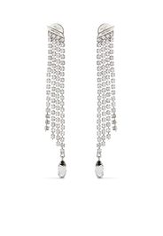 Jimmy Choo Saeda crystal-fringe earrings - Silber
