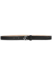 Jimmy Choo Helina logo-buckle leather belt - Schwarz