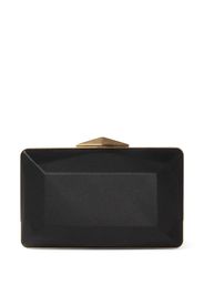 Jimmy Choo Diamond Box satin-finish clutch bag - Schwarz