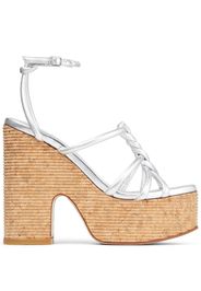 Jimmy Choo Clare Wedge-Sandalen 130mm - Silber