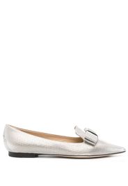 Jimmy Choo Gala metallic ballerina shoes - Nude