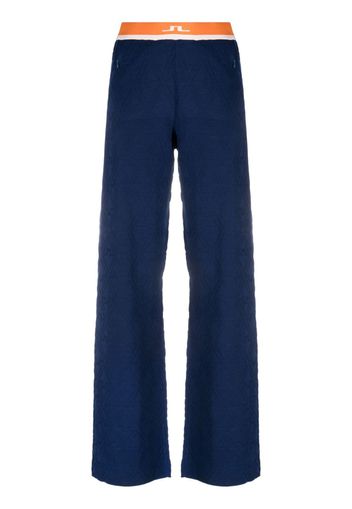 J.Lindeberg Wanda jacquard-motif trousers - Blau