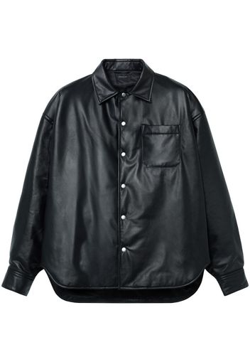 John Elliott Scout Hemdjacke aus Leder - Schwarz