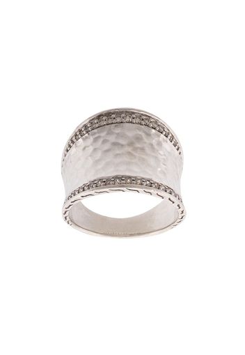 John Hardy 'Classic Chain' Ring mit Diamanten - Silber