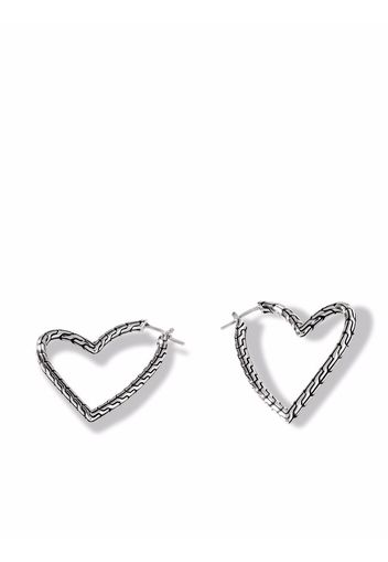 John Hardy Classic Chain Manah hoop earrings - Silber