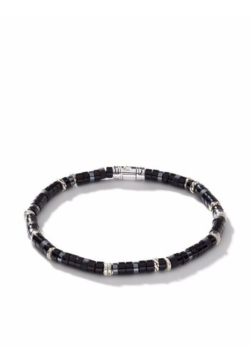 John Hardy Classic Chain Heishi Silver Perlenarmband - Schwarz