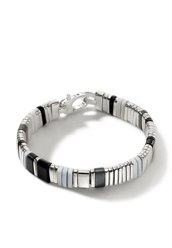 John Hardy Colourblock chain onyx bracelet - Silber