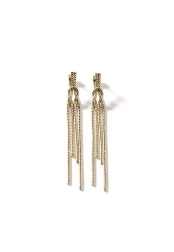 John Hardy 18kt yellow gold Love Knot drop earrings