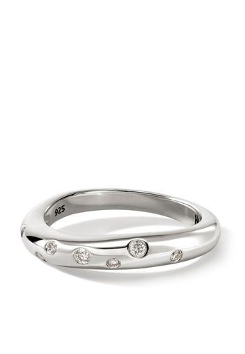 John Hardy Surf diamond band ring - Silber