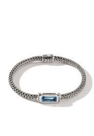 John Hardy Classic Chain aquamarine bracelet - Silber