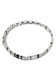 John Hardy Colourblock chain onyx necklace - Silber