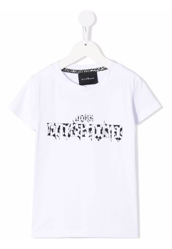 John Richmond Junior T-Shirt mit Logo-Print - Weiß